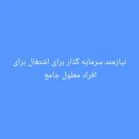 نیاز مند سرمایه گذاری خانم یا آقا