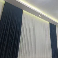 پرده حریر ترک و شنل مشکی