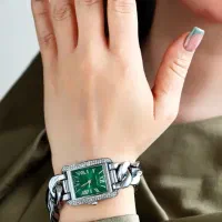 ساعت Guess بند کارتیر دو ردیفه دور نگین ژاپنی