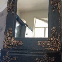 آینه کنسول مشکی طلایی