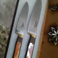 چاقو استیل زنجان اصل محکم نونو کاردست دسته چوبی