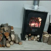 بخاری هیزمی با کف چدنی و ورق فولادی|بخاری، هیتر، شومینه|هشتگرد, هیو|دیوار