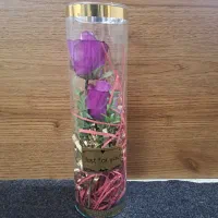 گل با گلدان شیشه ای|گل مصنوعی|ساوه, |دیوار