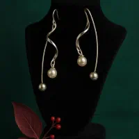 گوشواره مرواریدی نقره