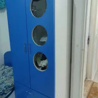 کمد تخت پا تختی میز تحریر و شلف بزرگ آبی پسرانه|تخت و سرویس خواب|لاهیجان, بوجایه|دیوار