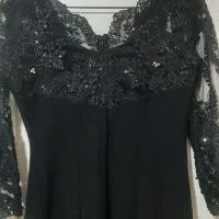 پیراهن گاباردین  مجلسی  کارشده