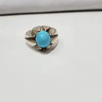 فروش انگشتر فیروزه نیشابور صاف تراش دامله رکاب دست