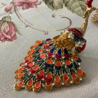 جاجواهری طاووس برنجی