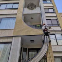 کار در ارتفاع بدون داربست،شست وشو،نانو،پیچ نما|خدمات پیشه و مهارت|اصفهان, باغ نگاره|دیوار