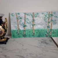 نقاشی درختان بامبو