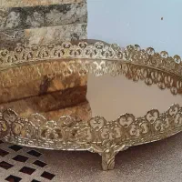 کندی با سینی آیینه ای طلایی|ظروف سرو و پذیرایی|تاکستان, |دیوار