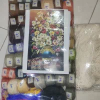 نخ و نقشه آماده بافت تابلو فرش دستباف