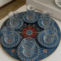 سرویس چای خوری ترکیه ای اصل پاشا باغچه نو با جعبه|ظروف سرو و پذیرایی|تهران, فلاح|دیوار