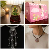 جعبه جواهر جاجواهری، گوی کریسمسی موزیکال، گردنبند