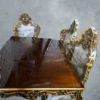 مبل سلطنتی ۹ نفر با میز نهار خوری ۶ نفر با کاور