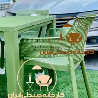 میز و صندلی پلاستیکی طرح نیمکت نهارخوری غذاخوری