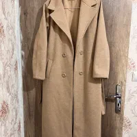 پالتو فوتر بلند رنگ کرمی و پالتو طوسی