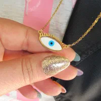 گردنبند چشم نظر/طرح چشم و مژه