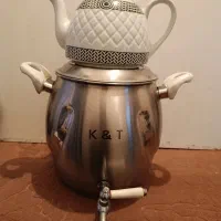 کتری کف چدن شیردار بهمراه قوری چینی