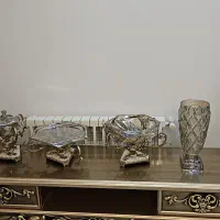 ظرف پایه برنزی با کریستال