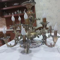 لوستر  برنجی ۶ شاخه|لوستر و چراغ آویز|نجف‌آباد, طالقانی|دیوار