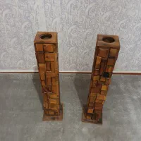 گلدان چوبی بامبو‌ هردو۴۰۰|صنایع دستی و سایر لوازم تزئینی|ایذه, |دیوار
