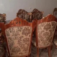 ناهارخوری ۷نفره‌طلا‌کوب‌|میز و صندلی غذاخوری|تهران, خاک سفید|دیوار