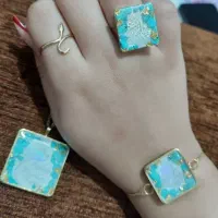 زیور الات کار شده با آیه و ان یکاد و سنگ فیروزه