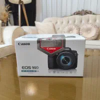 دوربین 90d کانن و لنز 135*18 usm در حد آکبند