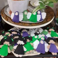 عروسک های نمدی با طرح فرشته و عروسکی