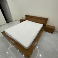 تخت دونفره کاملا سالم همراه روتختی ودوعدد پاتختی|تخت و سرویس خواب|کرج, گوهردشت|دیوار