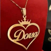 پلاک طلا قلب ماهسین