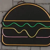 طرح فست‌فود نئون