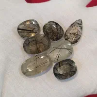 نگین فست تراش کوارتز اسموکی ، در دودی