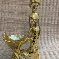 گلدان دکوری لاکچری + مجسمه طلایی شیک|مجسمه، تندیس، ماکت|اردبیل, |دیوار