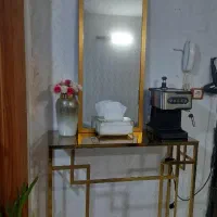 اینه کنسول استیل طلایی