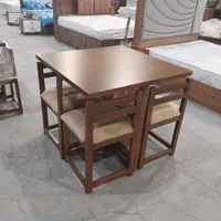 میز غذا خوری فلزی آبکاری فورتیکی وچوبی روس *|میز و صندلی غذاخوری|ارومیه, |دیوار