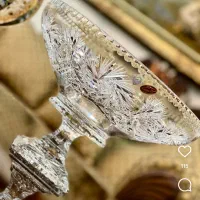 میوه خوری کریستال خورشیدی اصل چک بوهمیا