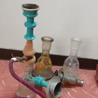 سه عدد قلیان قدیمی مناسب برای تزیین و استفاده