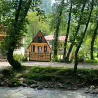 کلبه سویسی کنار رودخونه دو خوابه جنگلی ماسال