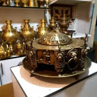 hfq3منقل سماوری برنجی ذغالی زغالی سماور مسی hyvbq2