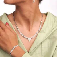 ساعت نقره پرنس مدل پر نگین سرویس نقره جواهری