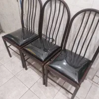 سه عدد صندلی انتظار فلزی کتملا سالم