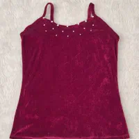 تاپ مخمل فول نگین دست دوز|لباس|جهرم, |دیوار