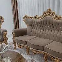 مبل ۷ نفره چوب راش|مبلمان خانگی و میز عسلی|قم, حنیف نژاد|دیوار