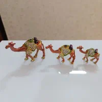 سه عدد شتر تمام مس تزئینی