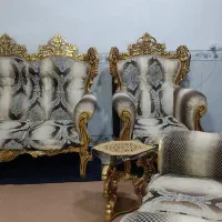 یک دست مبل سلطنتی طلایی|مبلمان خانگی و میز عسلی|جوانرود, |دیوار