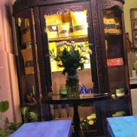 بوفه قدیمی چوبی منبت پتینه کاری