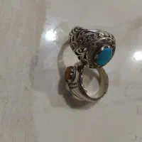 انگشتر اوپال و فیروزه