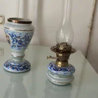 یک جفت چراغ قلم آبی بسیار شیک|کلکسیون اشیاء عتیقه|پرند, فاز ۵|دیوار